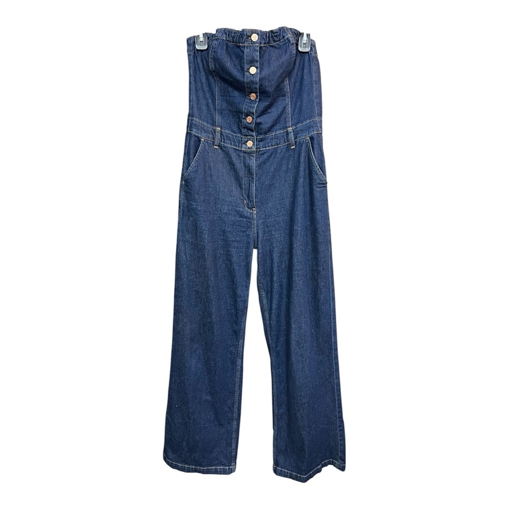 Gap Strapless Denim Jumpsuit Size 10